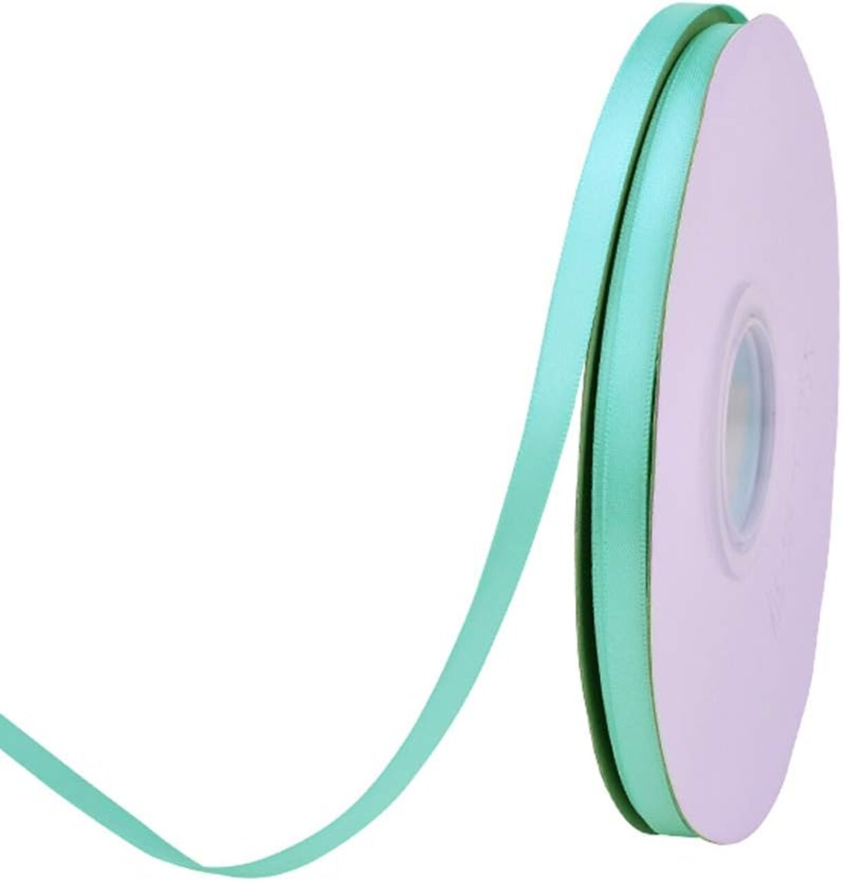 1/4 inch 50 Yards Solid Double Face Satin Ribbon Per Roll for DIY Hair Accessories Scrapbooking Gift Packaging Party Decoration Wedding Flowers Aqua